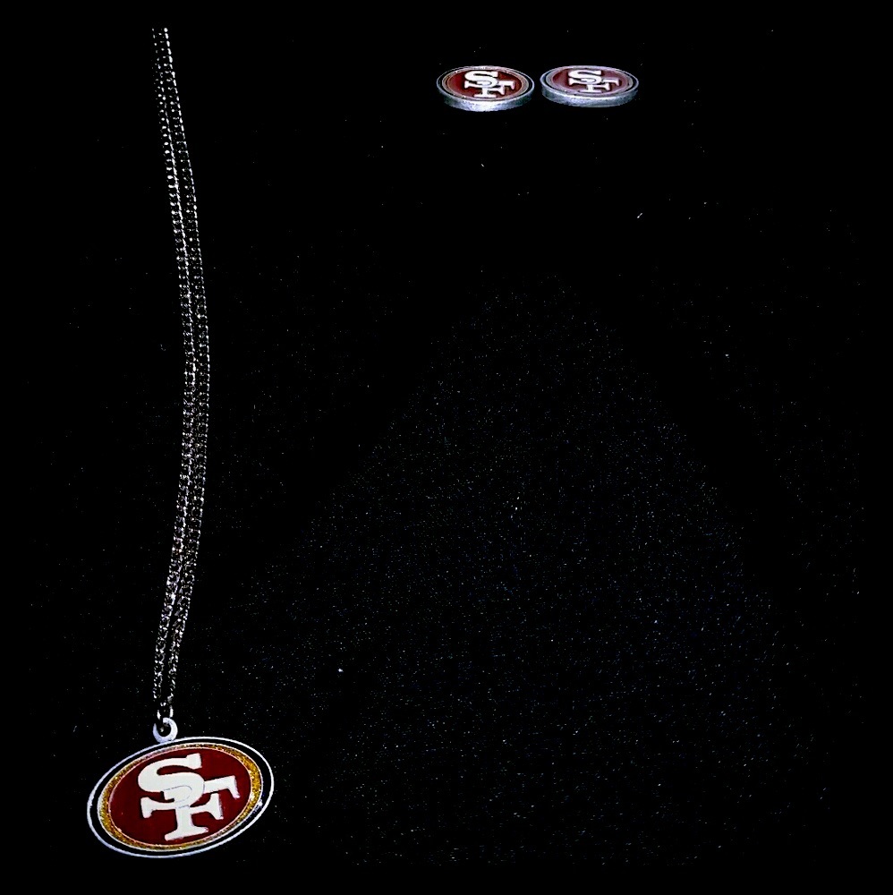 San Francisco 49'er Necklace set. Unisex